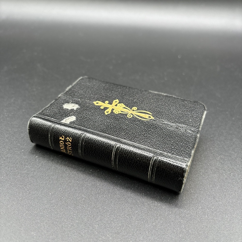 Aniol Stroz Guardian Angel 1912 Catholic Polish‎ Leather Prayer Pocket Book